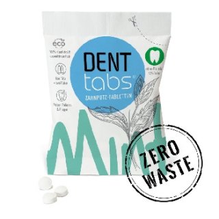 DENTTABS přírodní zubní pasta v tabletách bez fluoridu 10 000 ks Zero waste balení