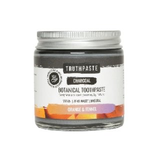 Truthpaste Charcoal přírodní minerální zubní pasta s aktivním uhlím fenykl a pomeranč 100 ml