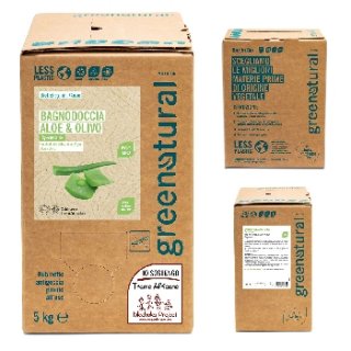 Greenatural Regenerační sprchový gel aloe vera a oliva BIO 5 kg