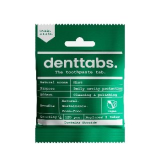 DENTTABS přírodní zubní pasta v tabletách s fluoridem 125 ks